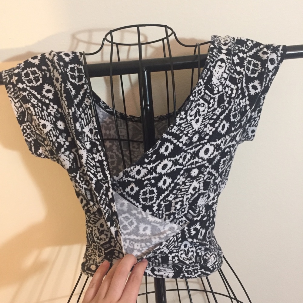 Crossed Back Crop Top